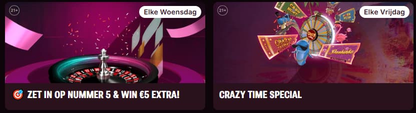 Gratis spins na registratie of storting